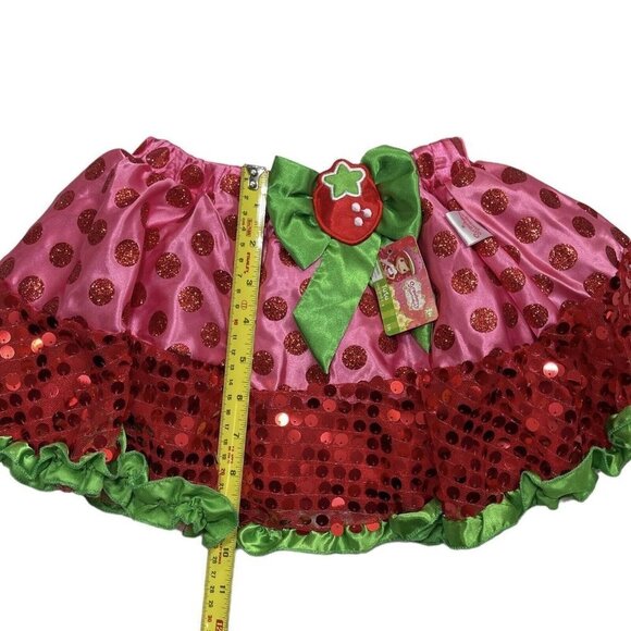 STRAWBERRY SHORTCAKE  Sequin Polka Dot Tutu Girls CS (4-6) Pink Multi  Dance NWT - Picture 12 of 14